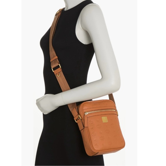 MCM Leather Klassik Crossbody Bag Brown Roasted Pecan with Dust Bag + Gift Bag - Picture 15 of 16